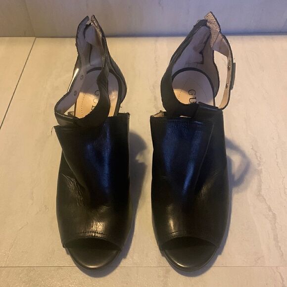 Guess Women's Black Platform Peep Toe High Heels Ankle Boots/Sandals , like new - Picture 3 of 15